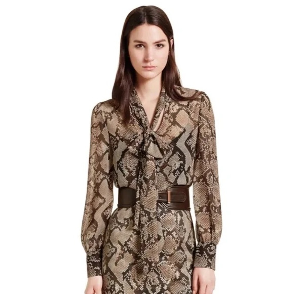 Altuzarra for Target Snake Print Tie Neck Blouse NWT Size Medium